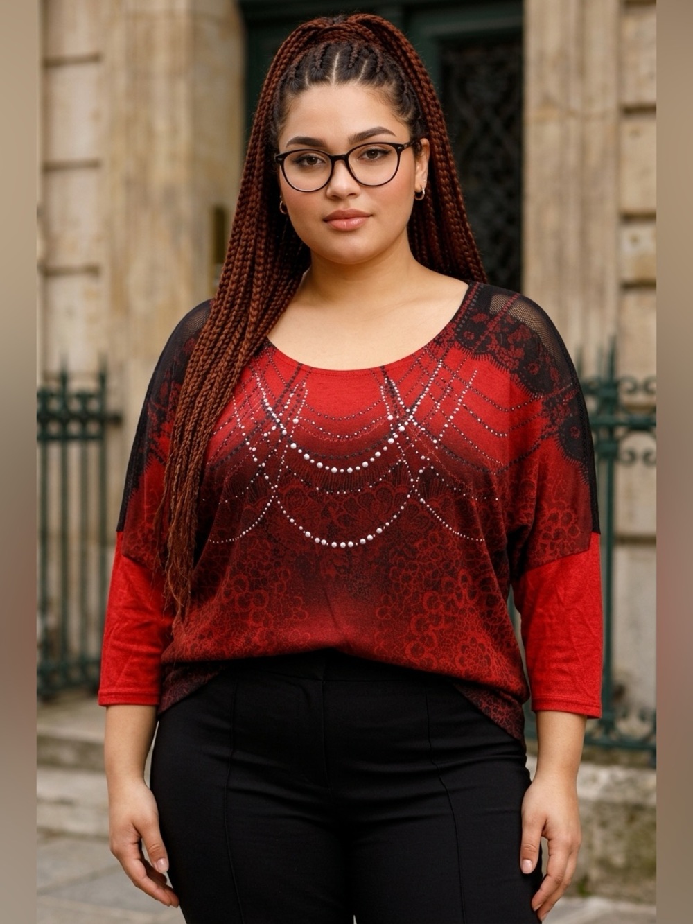 Plus Size Red Women's Top - Size 2X